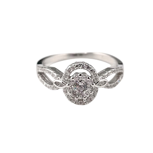 CZ Round Ring Sterling Silver