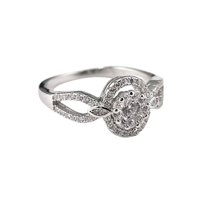CZ Round Ring Sterling Silver