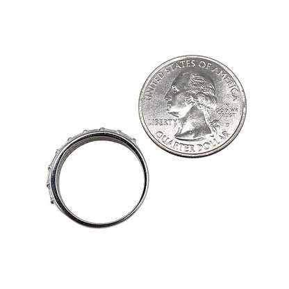 CZ Baguette Row Band Ring Sterling Silver