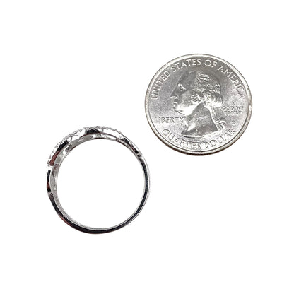 CZ Link Ring Sterling Silver