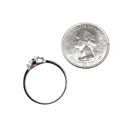 CZ Round Circle Ring Sterling Silver
