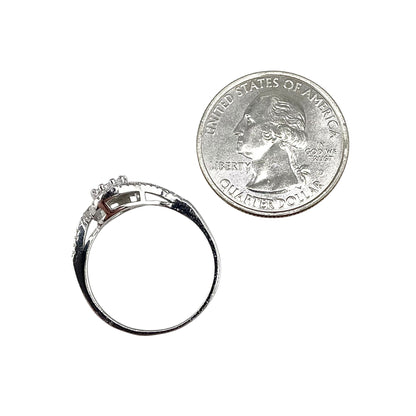 CZ Round Wrap Ring Sterling Silver