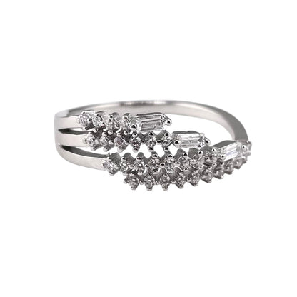 CZ Wrap Row Ring Sterling Silver
