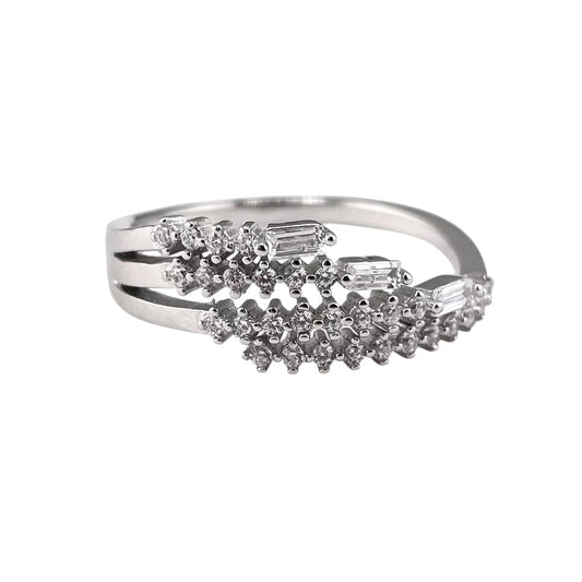 CZ Wrap Row Ring Sterling Silver