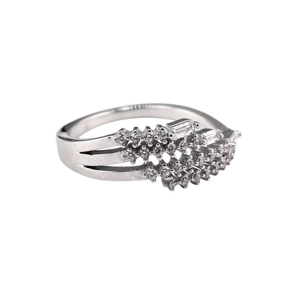 CZ Wrap Row Ring Sterling Silver