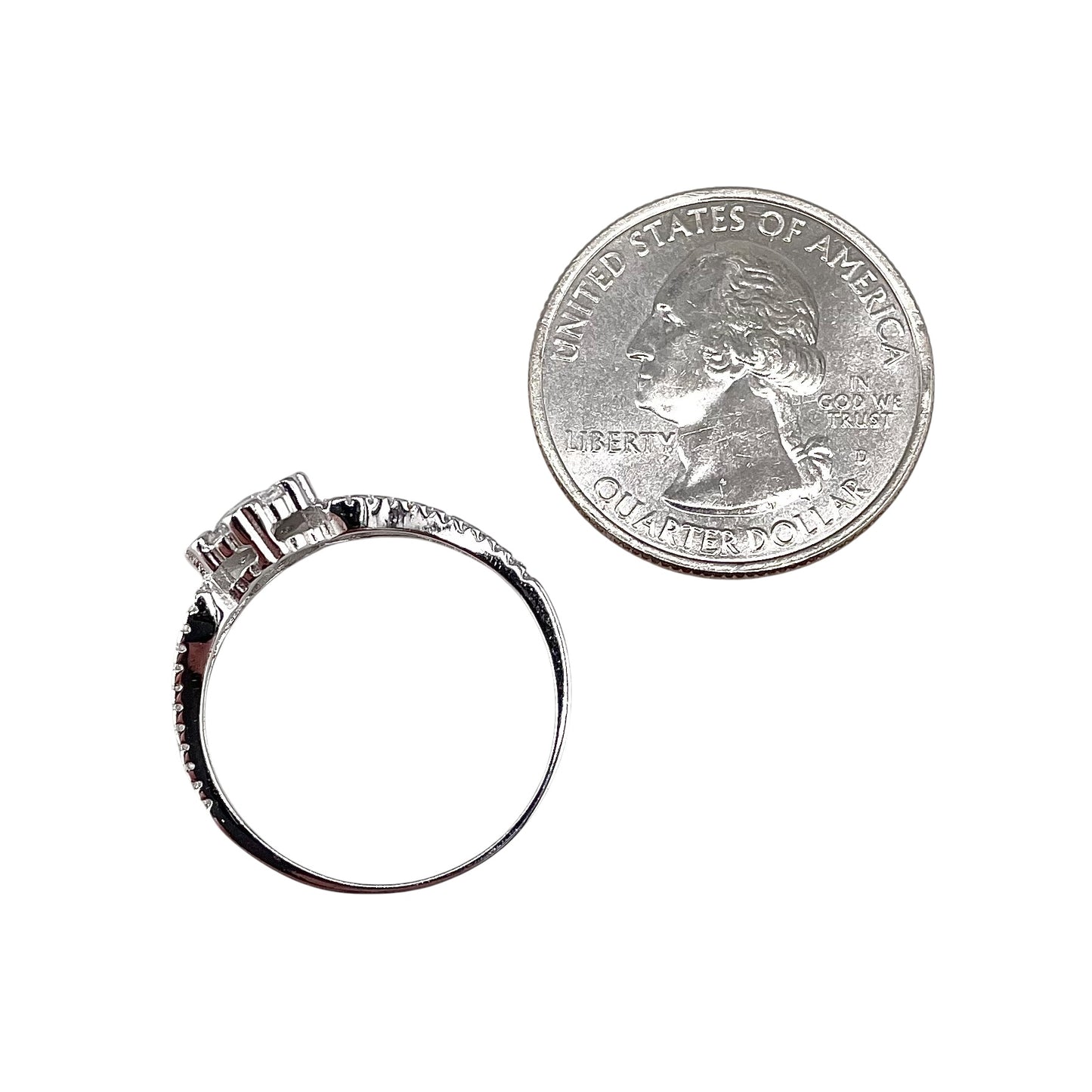 CZ Round Cluster Ring Sterling Silver