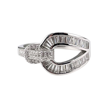 CZ Belt Ring Sterling Silver