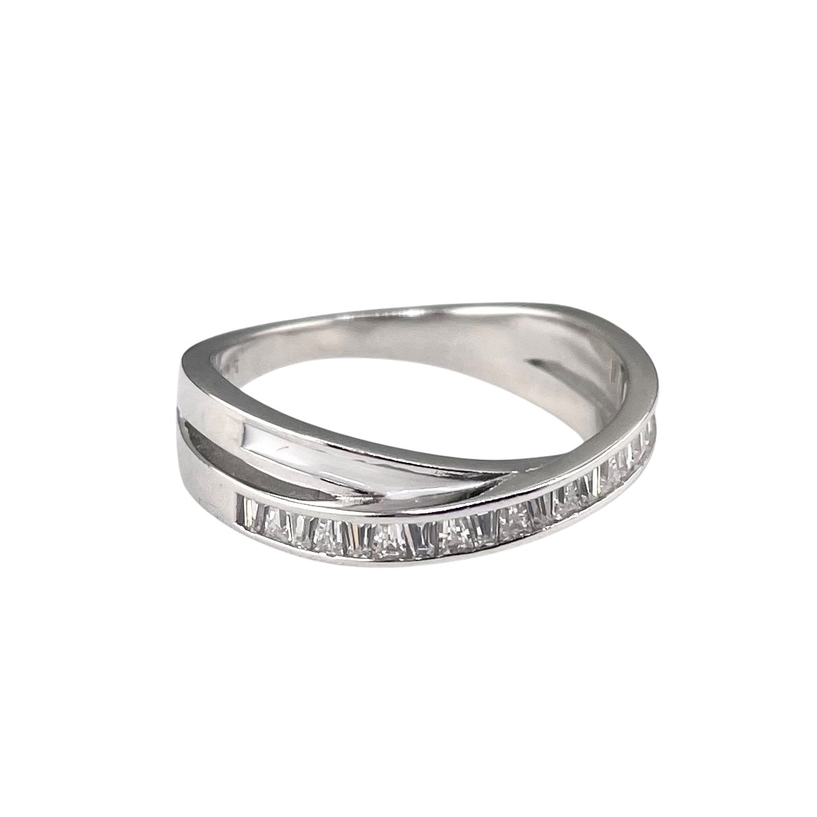 CZ Enamel Wrap Ring Sterling Silver