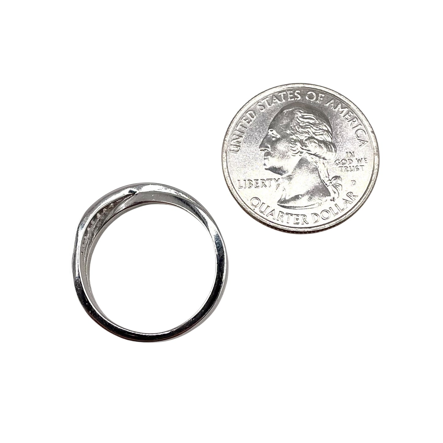 CZ Enamel Wrap Ring Sterling Silver