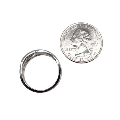 CZ Enamel Wrap Ring Sterling Silver