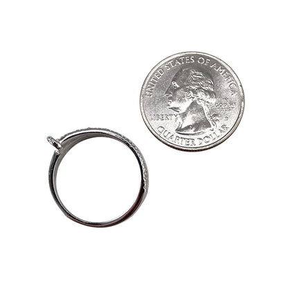 CZ Enamel Nail Wrap Ring Sterling Silver