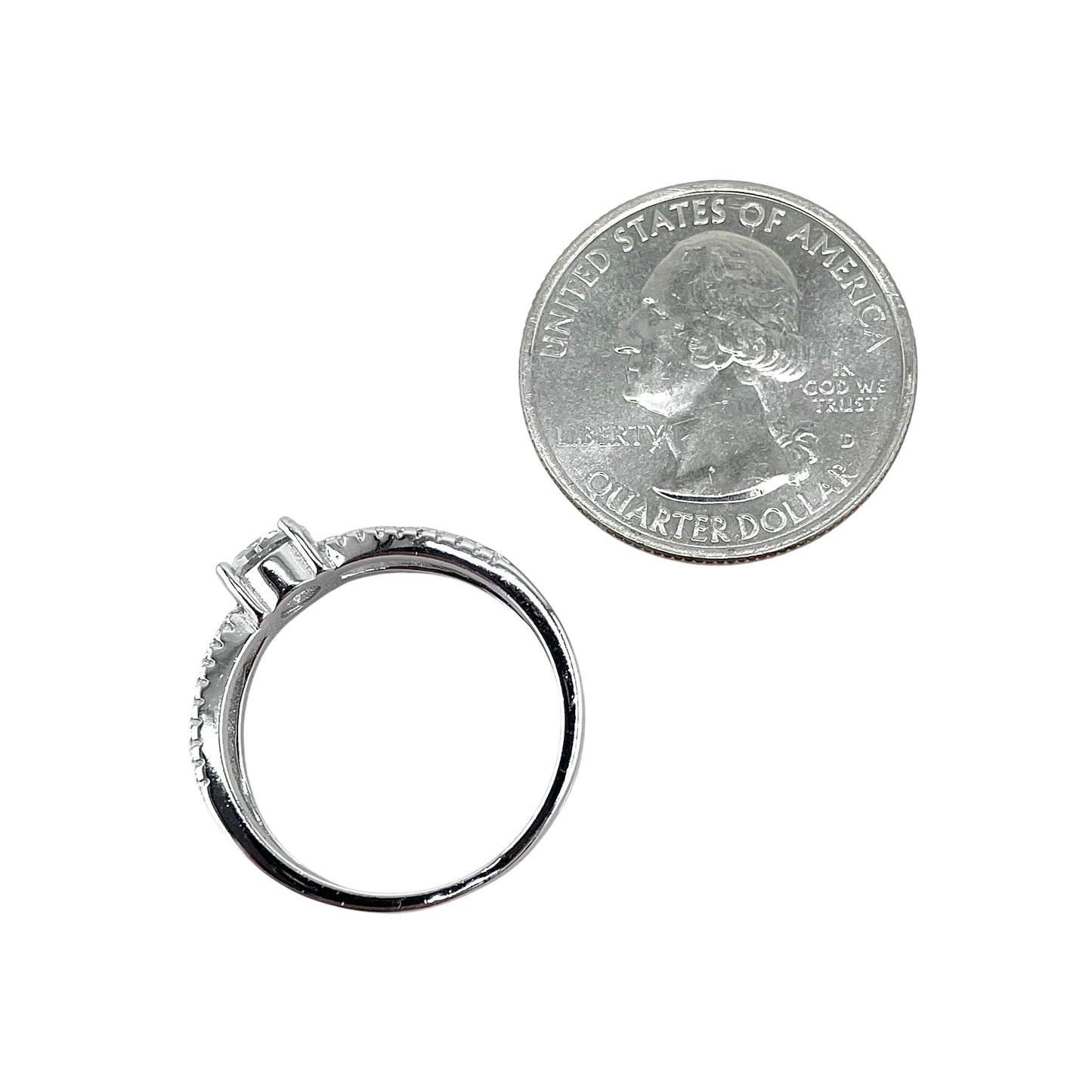 CZ Circle Band Ring Sterling Silver