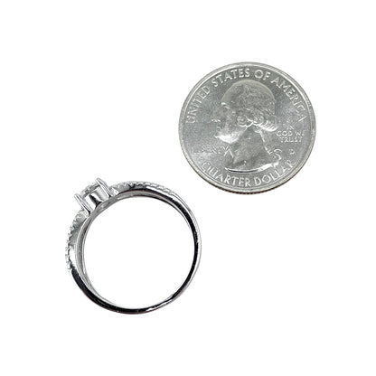CZ Circle Band Ring Sterling Silver