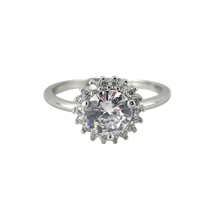 CZ Circle Ring Sterling Silver