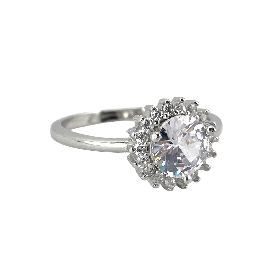CZ Circle Ring Sterling Silver