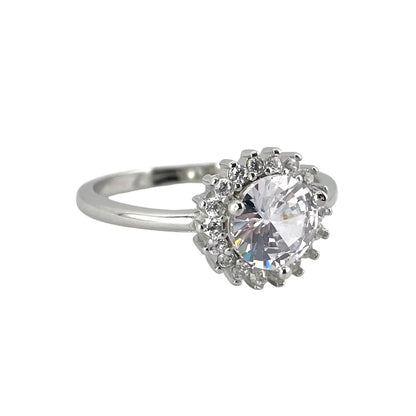 CZ Circle Ring Sterling Silver