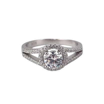 CZ Circle Ring Sterling Silver
