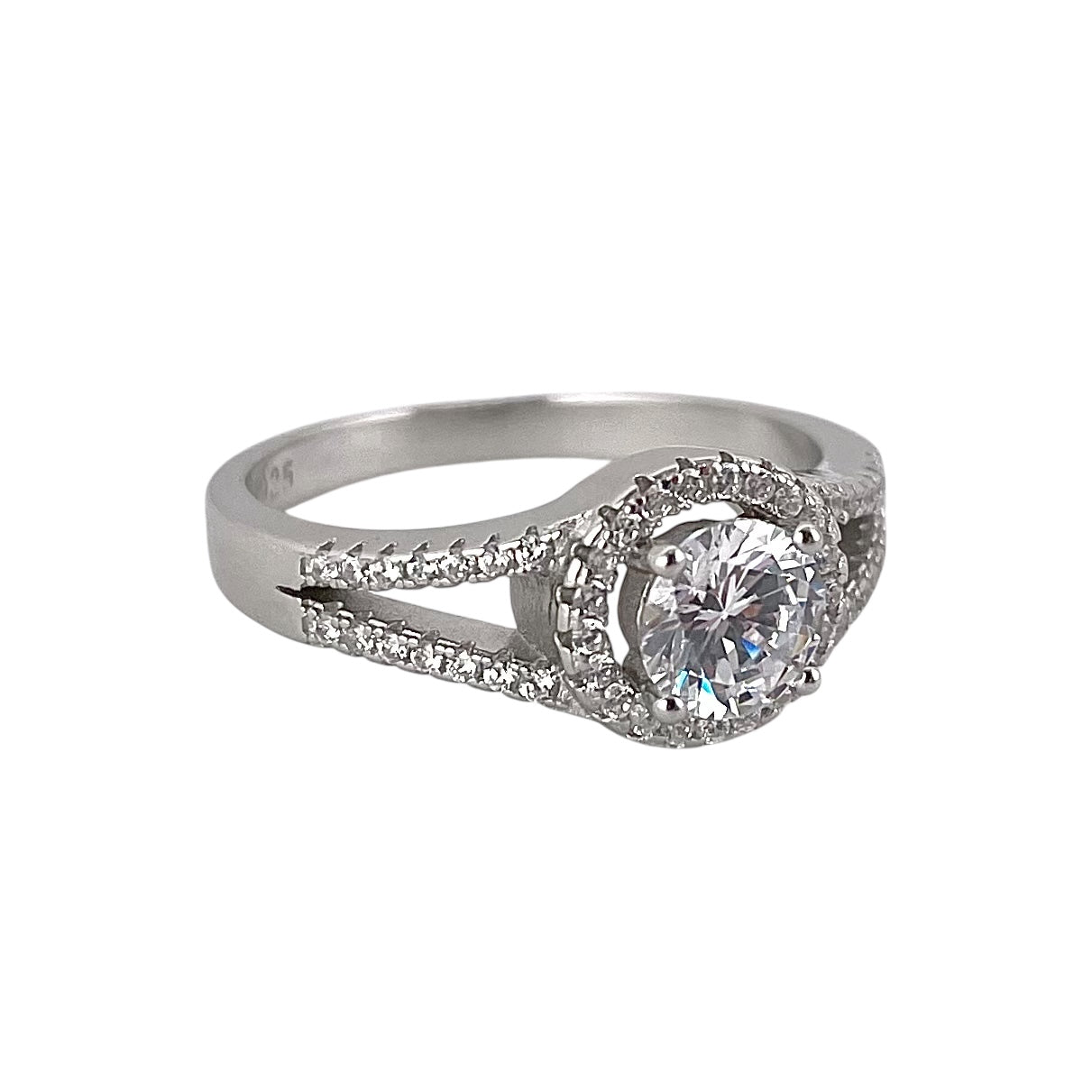 CZ Circle Ring Sterling Silver