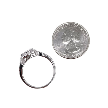 CZ Round Cluster Ring Sterling Silver