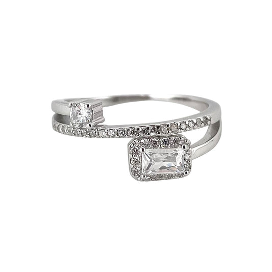 CZ Wrap Ring Sterling Silver