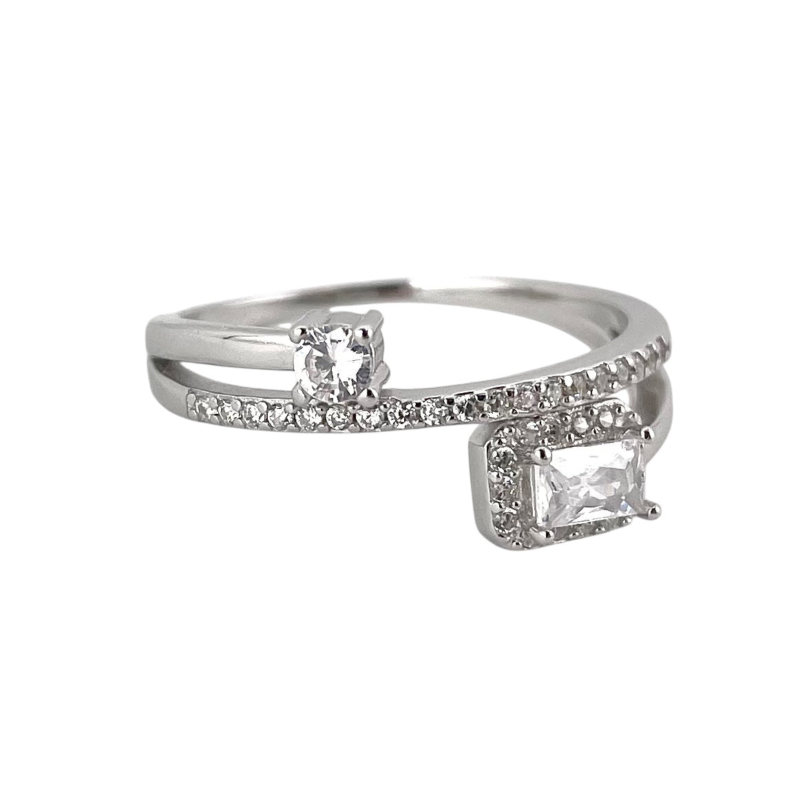 CZ Wrap Ring Sterling Silver