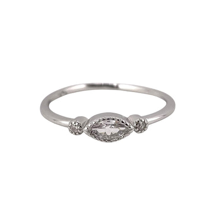 CZ Stone Ring Sterling Silver
