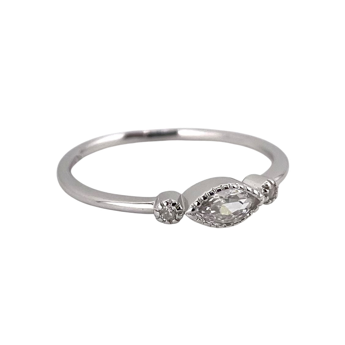 CZ Stone Ring Sterling Silver