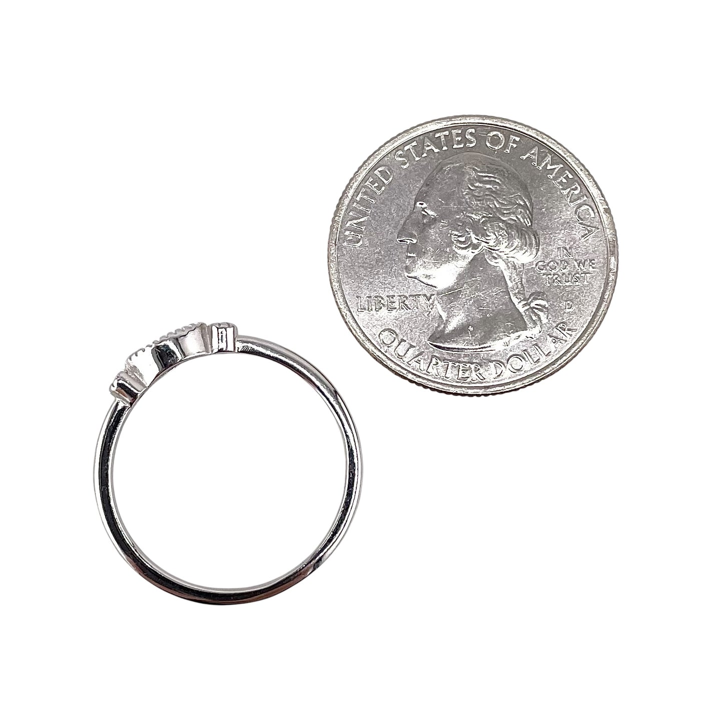CZ Stone Ring Sterling Silver