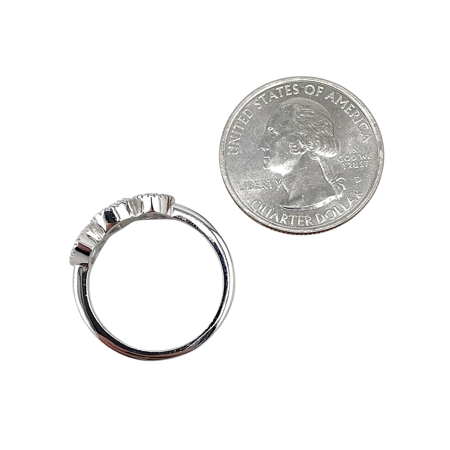 CZ Pear Stone Ring Sterling Silver