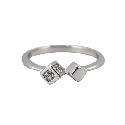 CZ Cube Wrap Ring Sterling Silver