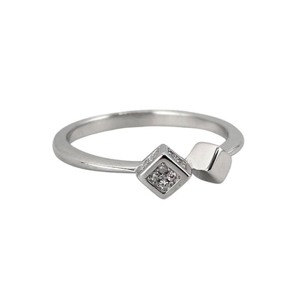 CZ Cube Wrap Ring Sterling Silver