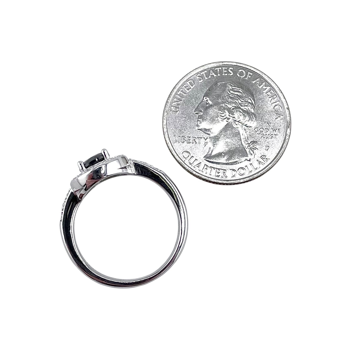 CZ Stone Round Ring Sterling Silver