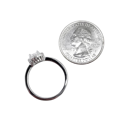 CZ Stone Oval Ring Sterling Silver