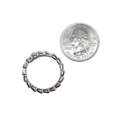 CZ Stone Snake Wrap Ring Sterling Silver