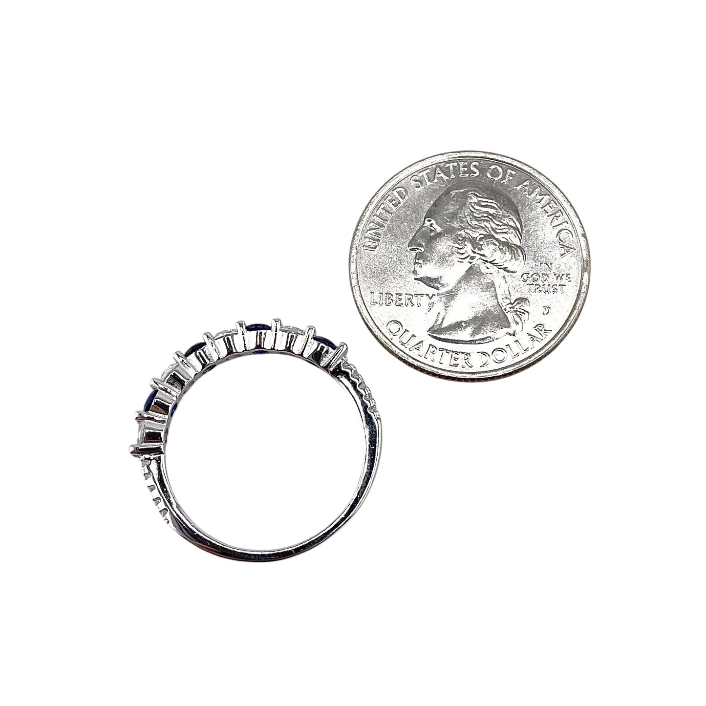 CZ Stone Row Ring Sterling Silver