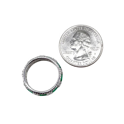 CZ Stone Row Ring Sterling Silver