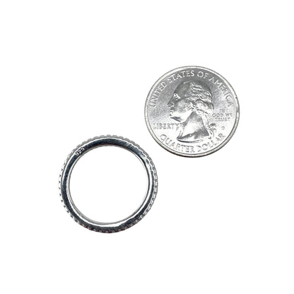 CZ Row Band Ring Sterling Silver