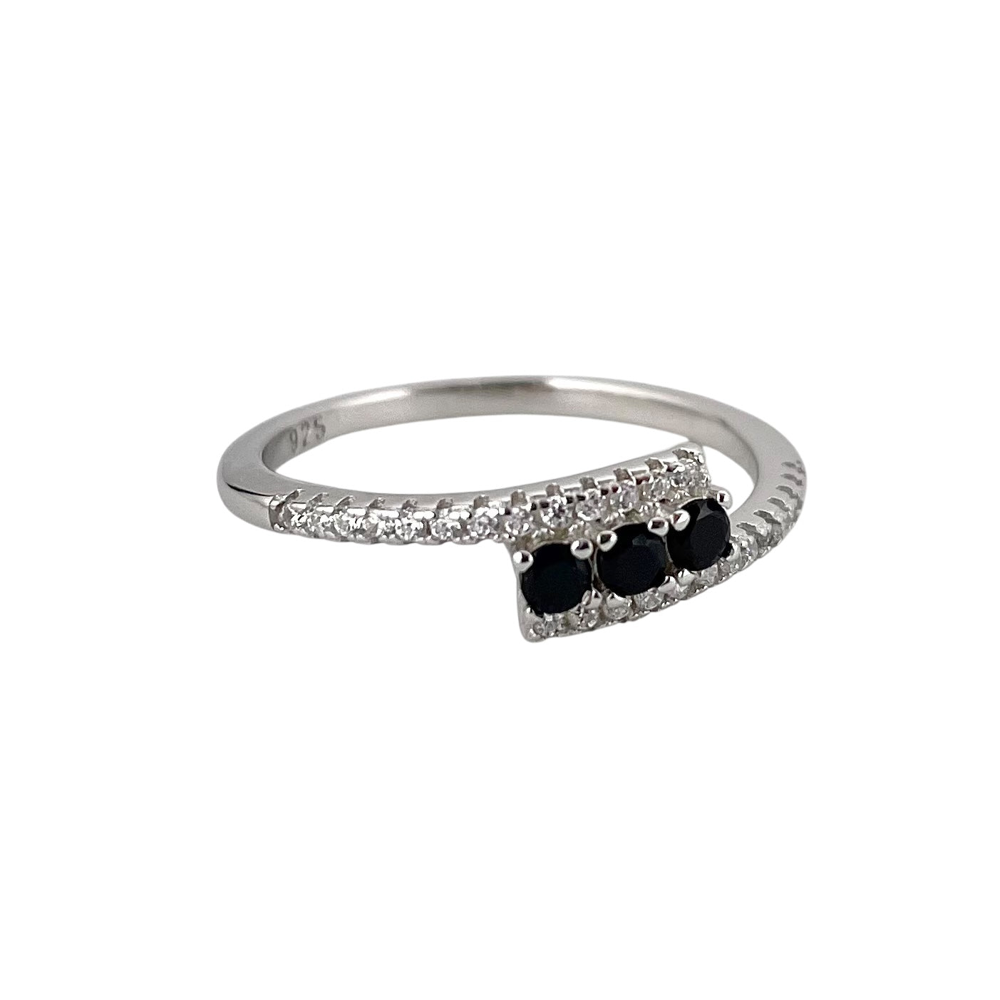 CZ Wrap Row Band Ring Sterling Silver