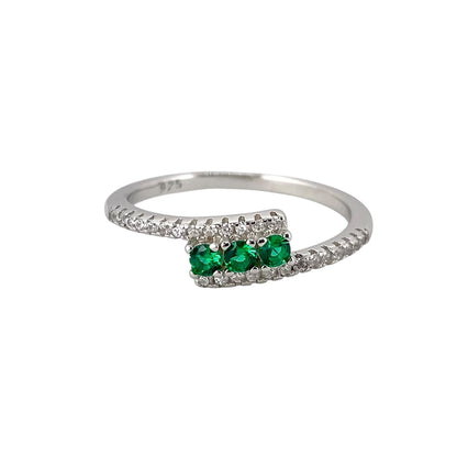 CZ Wrap Row Band Ring Sterling Silver
