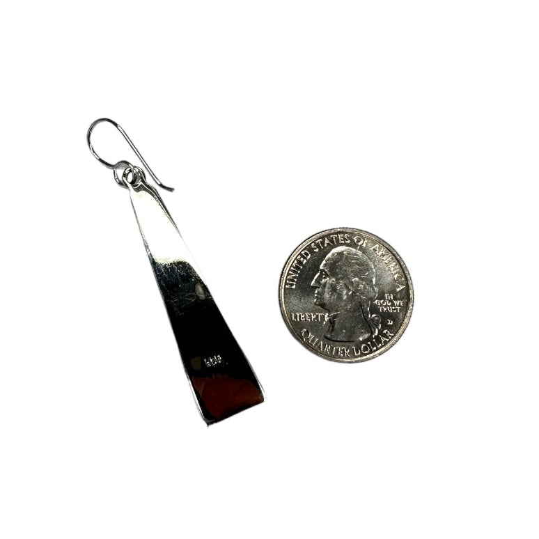 Sterling Silver Dotted Graduated Bead Dangle Earrings