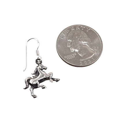 Horse Dangle Earrings Sterling Silver