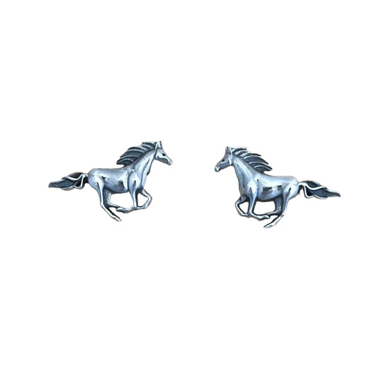 Horse Post Earrings Sterling Silver
