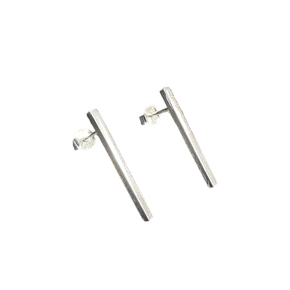 Solid Bar Post Earrings Sterling Silver