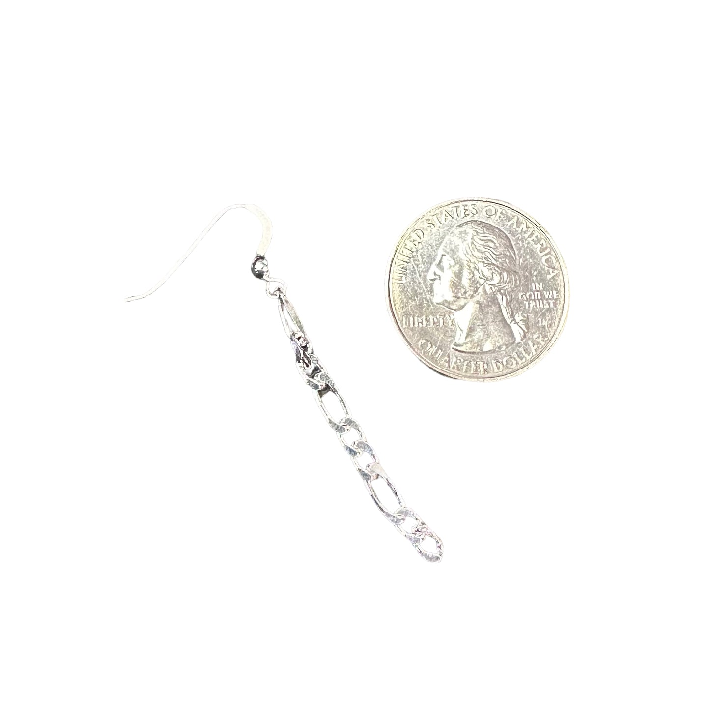 Figaro Chain Dangle Earrings Sterling Silver