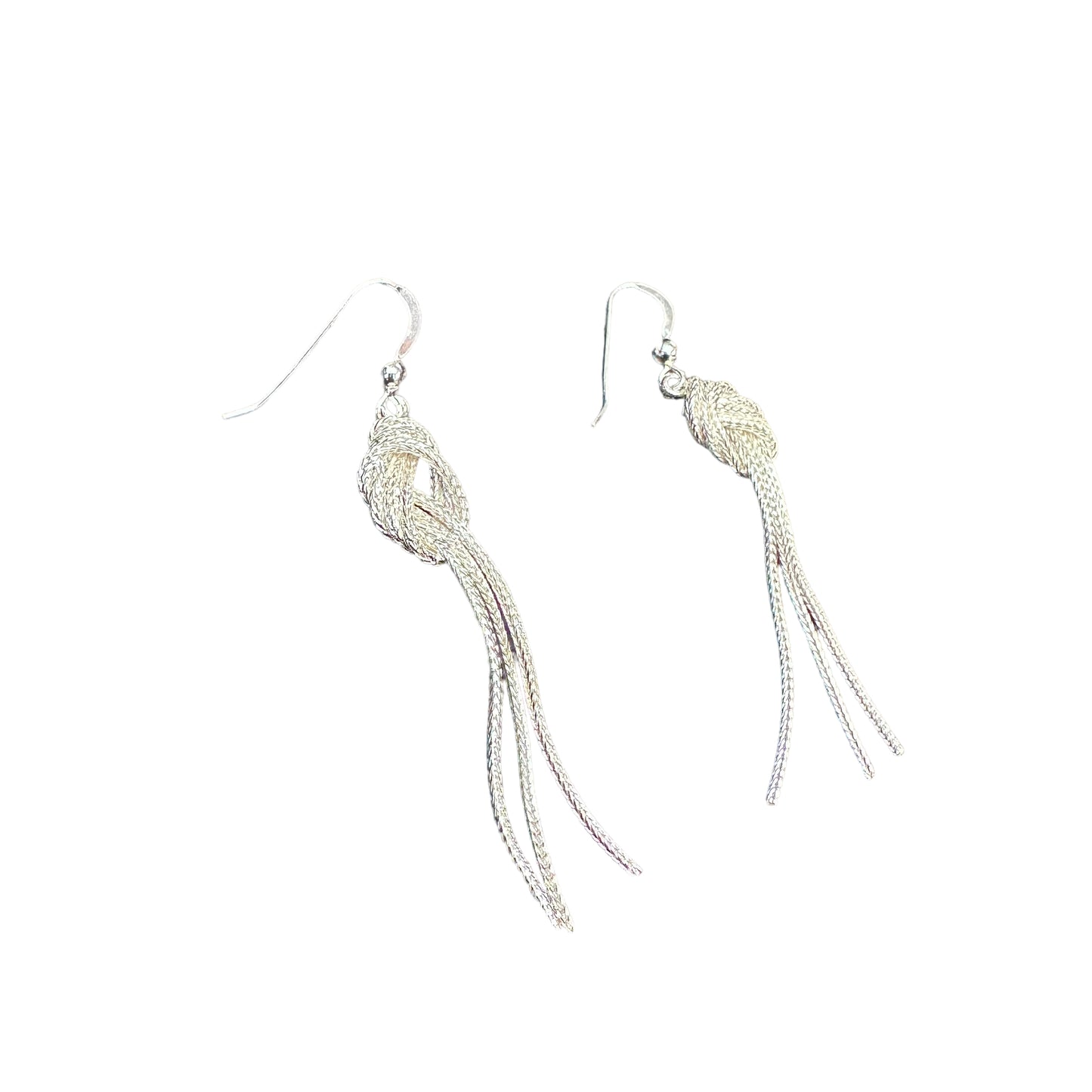 3-Strand Knot Dangle Earrings Sterling Silver