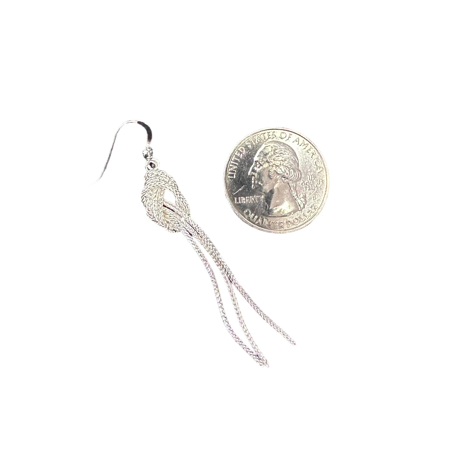 3-Strand Knot Dangle Earrings Sterling Silver