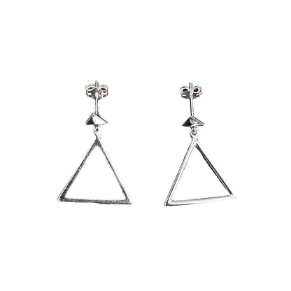 Triangle Post Earrings Sterling Silver