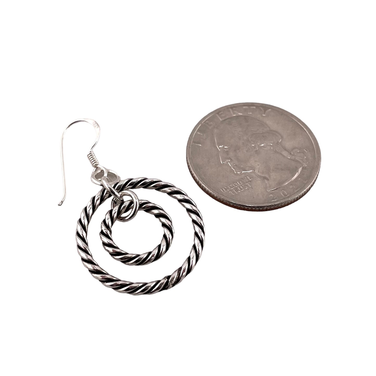 Roped Eternity Earrings Sterling Silver