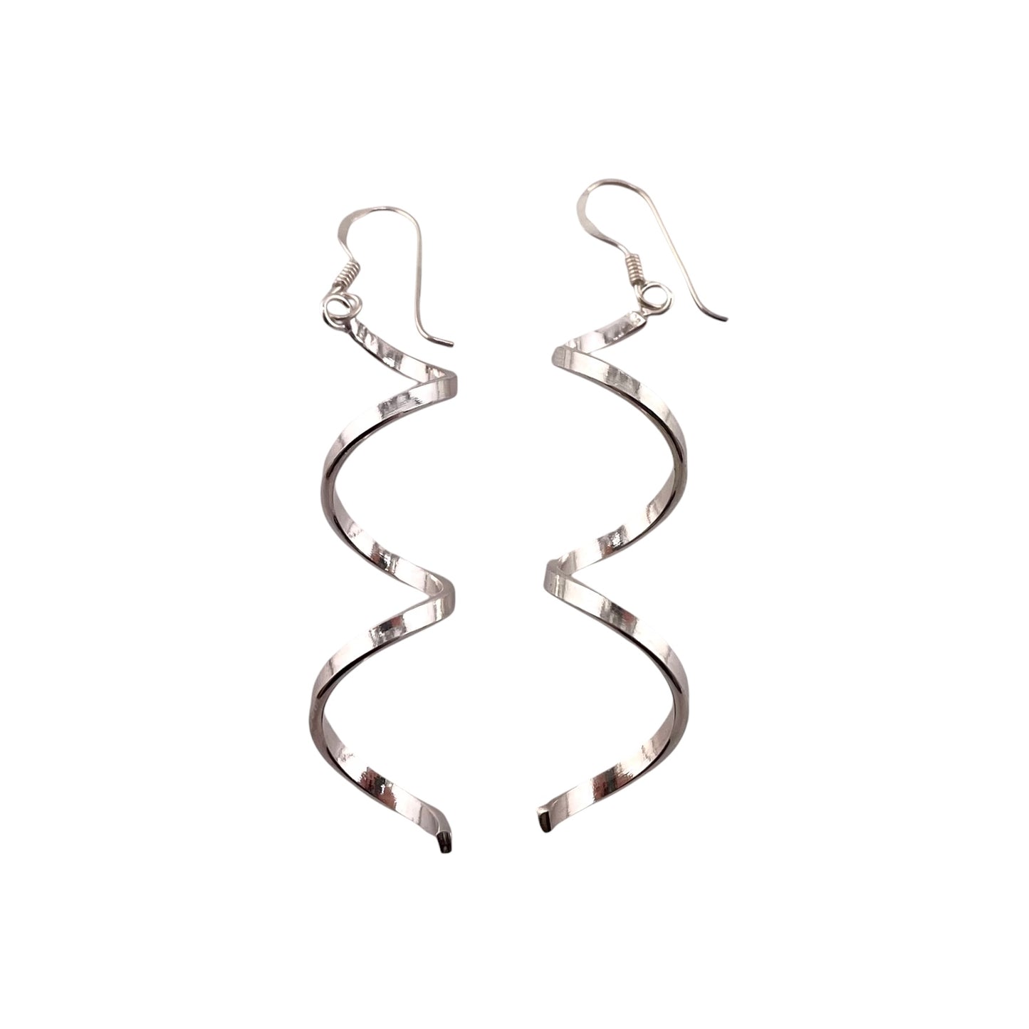 Swirl Dangle Earrings Sterling Silver