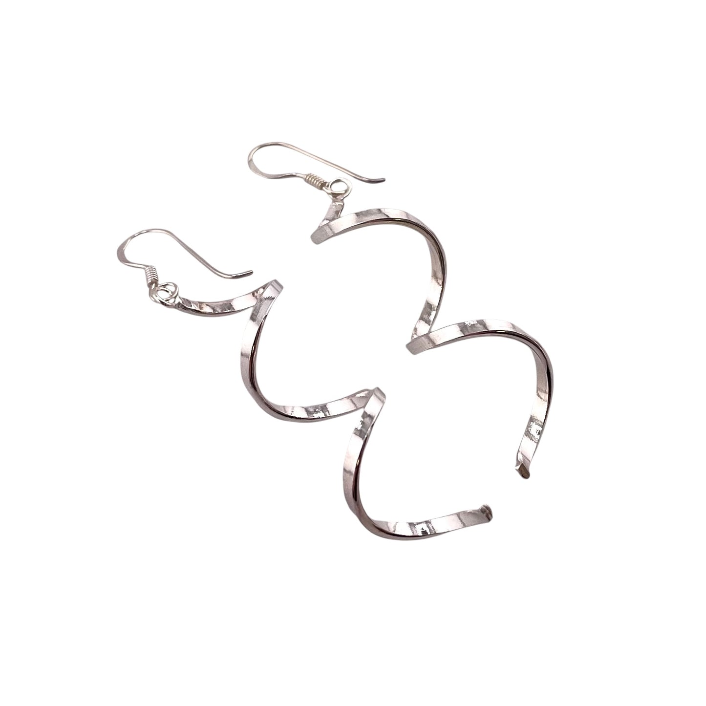 Swirl Dangle Earrings Sterling Silver